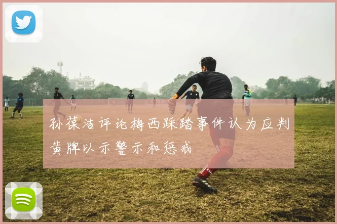 孙葆洁评论梅西踩踏事件认为应判黄牌以示警示和惩戒